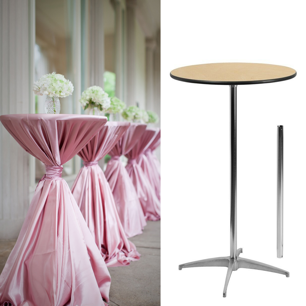 Wholesale Party Wood High Top Cocktail Bar Tables Tall Counters for Events Sale
