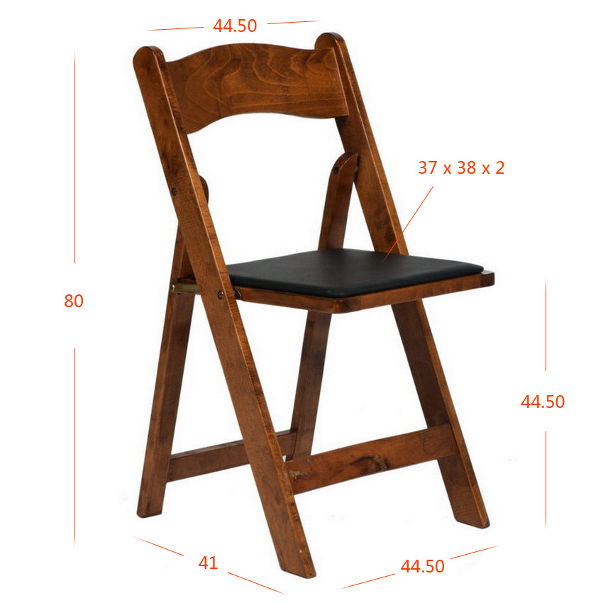 Wood Folding Chair Size