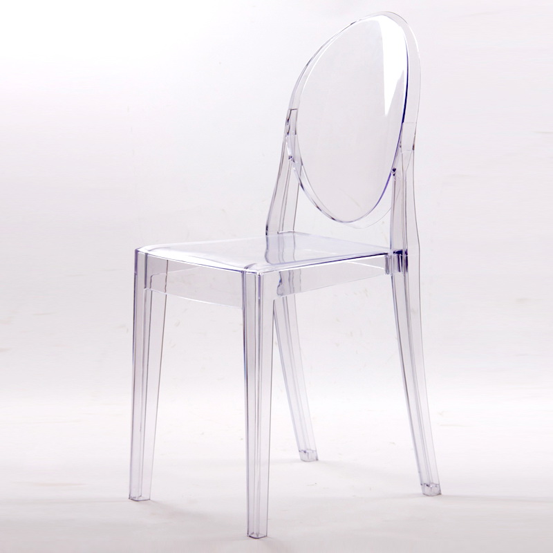 Outdoor Transparent Acrylic Clear Resin Ghost Chair Plastic Victoria Armless Chairs