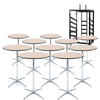 Round Cocktail Table Cart Trolley