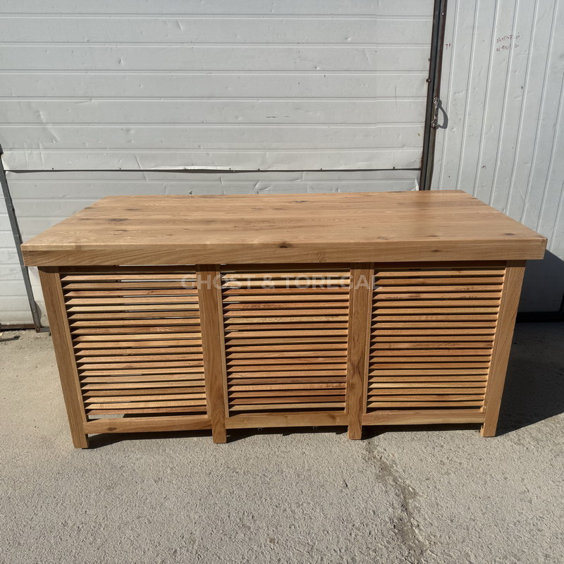 Commercial Foldable Antique Buffet Sideboard Reception Tables Portable Solid Wooden Buffet Tables for Events