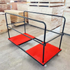 High Quality Heavy Duty Factory Sale Direct Moving Round Banquet Folding Table Cart Removable Serving Trolley