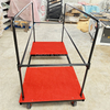 High Quality Heavy Duty Factory Sale Direct Moving Round Banquet Folding Table Cart Removable Serving Trolley