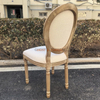 Wooden Outdoor French Dining Chairs Modern Luxury Louis XV Chairs Wedding Ghost Chairs