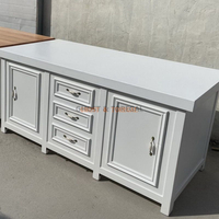 Outdoor Portable Bars Counter Wooden Rustic Farmhouse Sideboards and Buffets Tables for Events Wedding