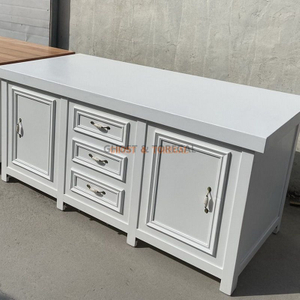 Outdoor Portable Bars Counter Wooden Rustic Farmhouse Sideboards and Buffets Tables for Events Wedding
