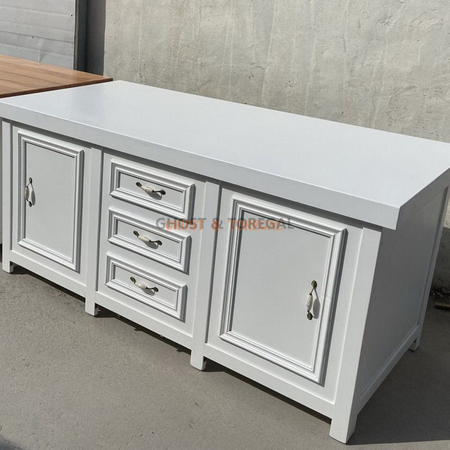 Outdoor Portable Bars Counter Wooden Rustic Farmhouse Sideboards and Buffets Tables for Events Wedding