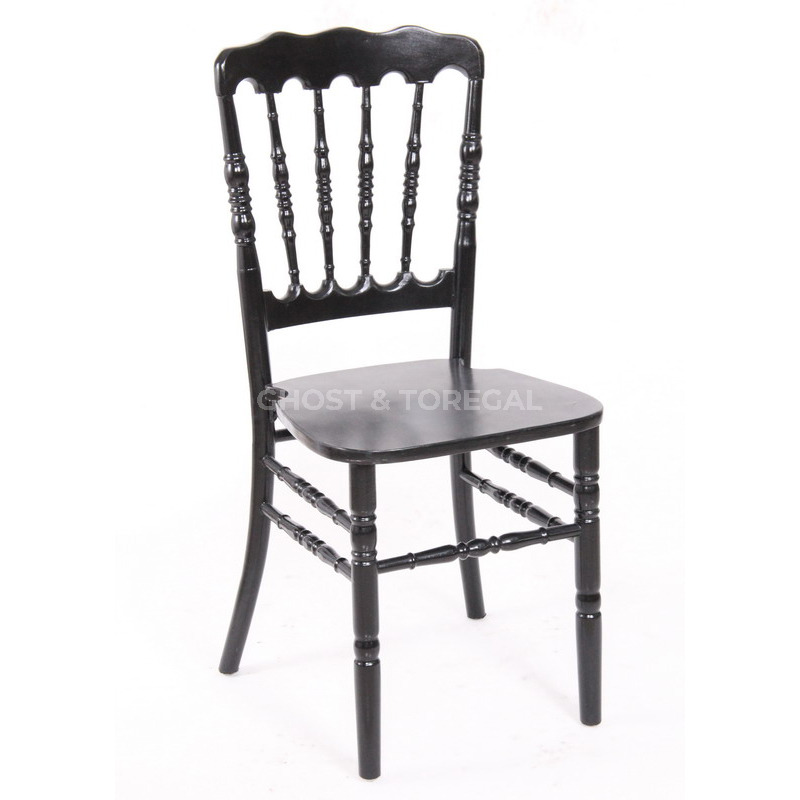Wholesale Stackable Solid Wood Napoleon Chairs for Events Wedding Party