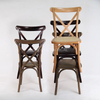 Wholesale Luxury Outdoor Wood Cross Back Rattan Chairs Events for Party