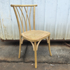 Rustic Vintage Stackable Solid Wood Willow Chair Rattan Seat for Events