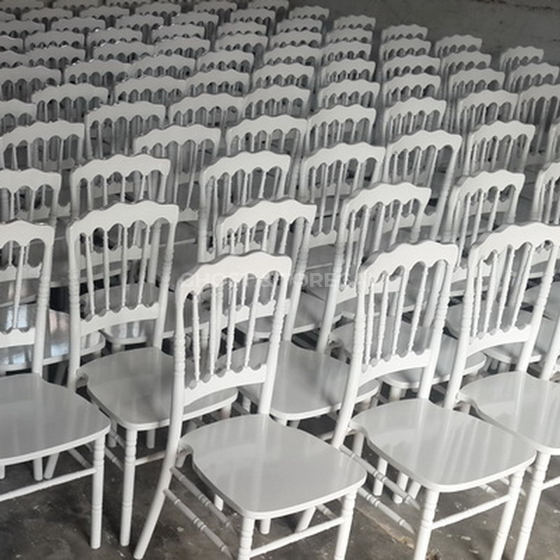 Stackable Solid Wood Luxury Event Chairs Napoleon Chairs for Wedding Party