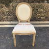 Wooden Outdoor French Dining Chairs Modern Luxury Louis XV Chairs Wedding Ghost Chairs