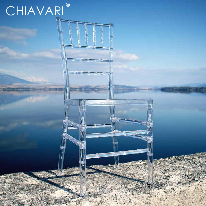 Outdoor Crystal Acrylic Chiavari Chair Transparent Wedding Chairs Hotel Sillas Tiffany Chair