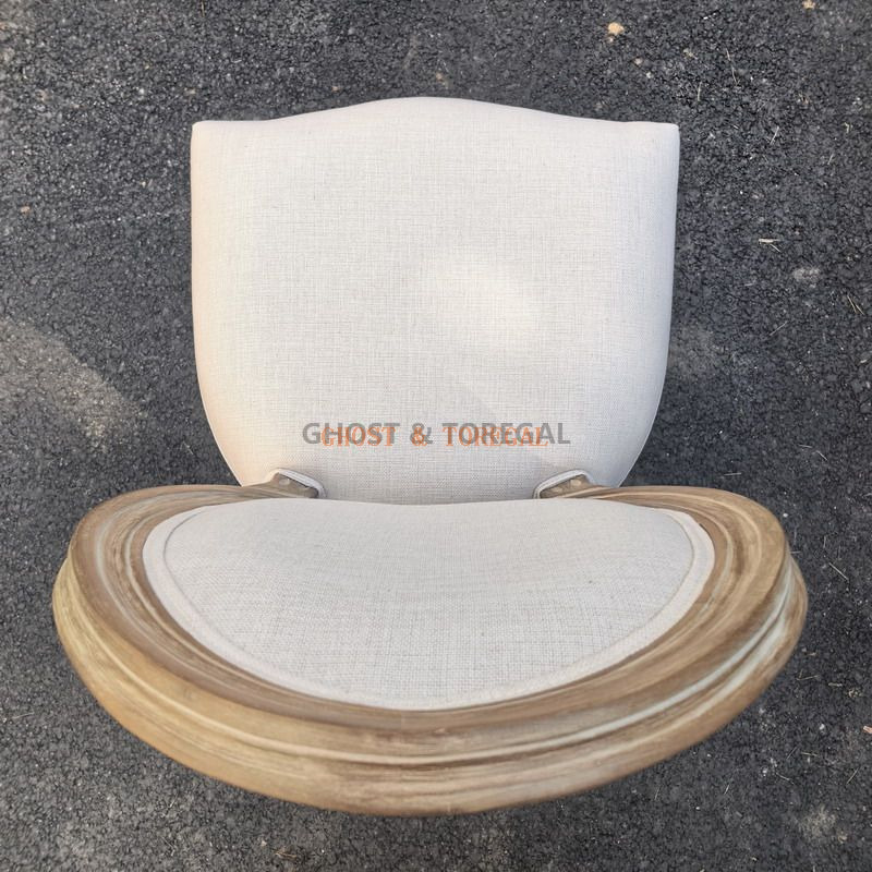 Wooden Outdoor French Dining Chairs Modern Luxury Louis XV Chairs Wedding Ghost Chairs