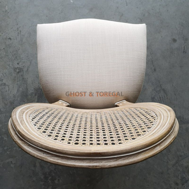 Antique Wood Ghost Louis Dining Rattan XV Chairs Classic Hotel Furniture