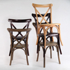 Wholesale Luxury Outdoor Wood Cross Back Wedding Chairs Events for Party