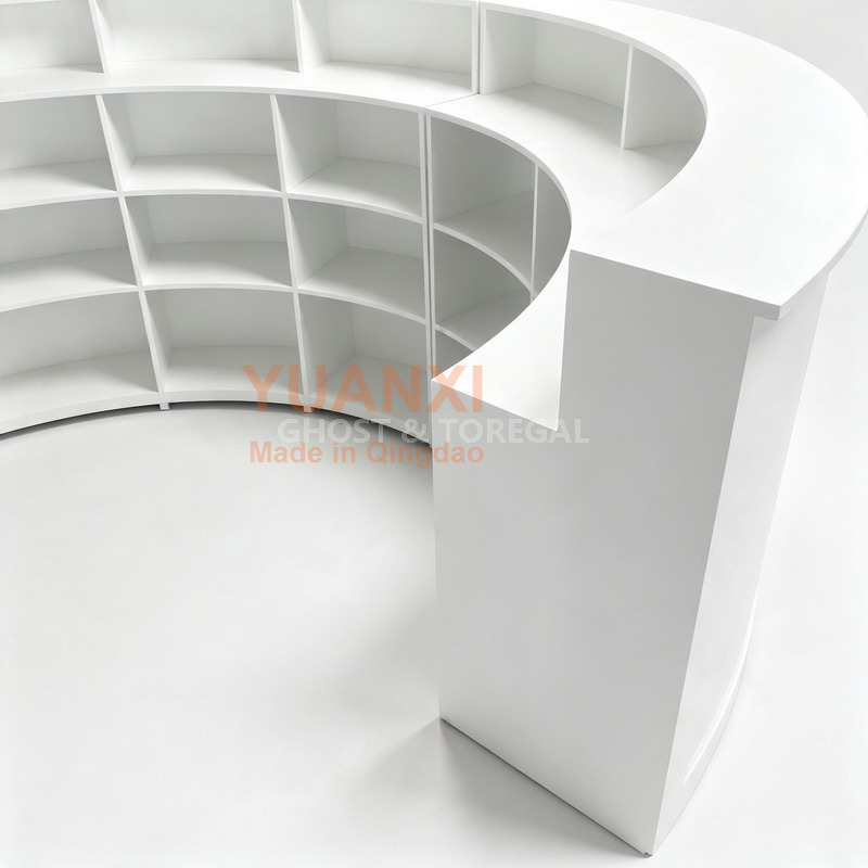 Modular Full Circle Wooden Event Bar Counter Curved Reception Bar for Outdoor Party Rental