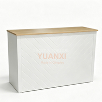 Rental‑Grade Event Reception Counter, Chevron & Fluted Panel for Wedding Party