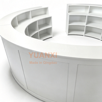 Modular Full Circle Wooden Event Bar Counter Curved Reception Bar for Outdoor Party Rental