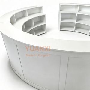 Modular Full Circle Wooden Event Bar Counter Curved Reception Bar for Outdoor Party Rental