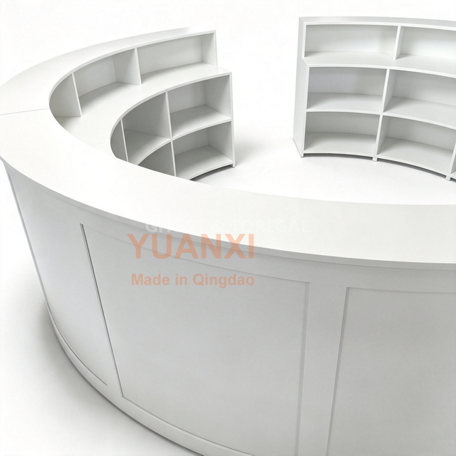 Modular Full Circle Wooden Event Bar Counter Curved Reception Bar for Outdoor Party Rental