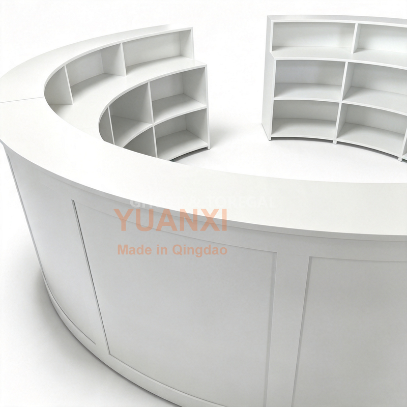 Modular Full Circle Wooden Event Bar Counter Curved Reception Bar for Outdoor Party Rental