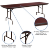 Premium Mahogany Rectangular Wood Laminate Folding Tables for Office Meeting