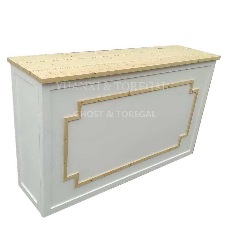 Wood Reception Counter Folding Event Welcome Counter for Wedding & Party Rental
