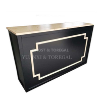 Black Solid Wooden Reception Counter Folding Event Welcome Counter for Wedding & Party Rental