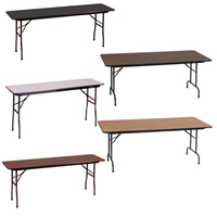 Metal Frame Stain Resistant Laminate Folding Table for Church Conference Seminar